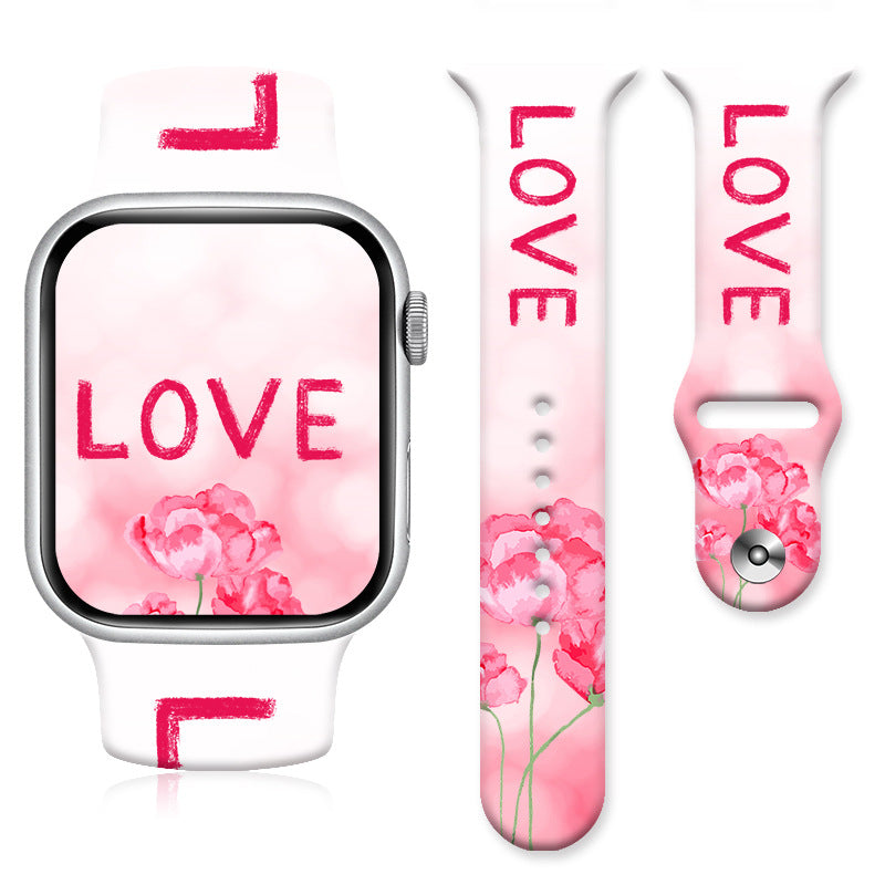 Wholesale Printed Silicone Watch Strap Wrist Band Watch Band